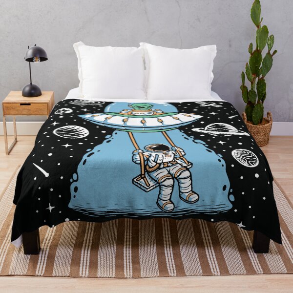 Item preview, Astronaut Alien Playing Together Illustration designed and sold by Peekonet.