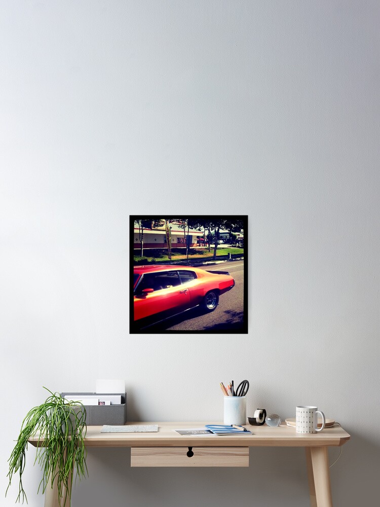 Thumbnail 2 of 3, Poster, orange car designed and sold by squidcode.