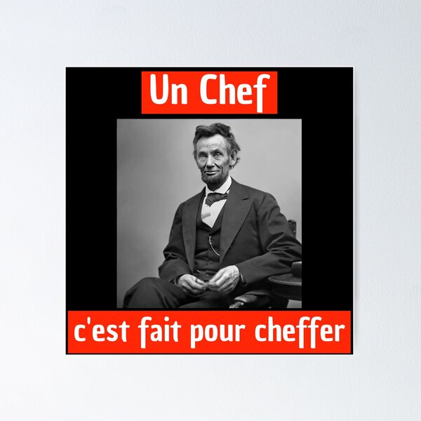 Aperçu de l'œuvre Un chef c'est fait pour cheffer Cadeau pour la fête des pères créée et vendue par TeeJfm.