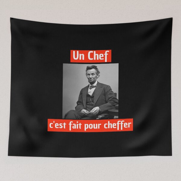 Aperçu de l'œuvre Un chef c'est fait pour cheffer Cadeau pour la fête des pères créée et vendue par TeeJfm.
