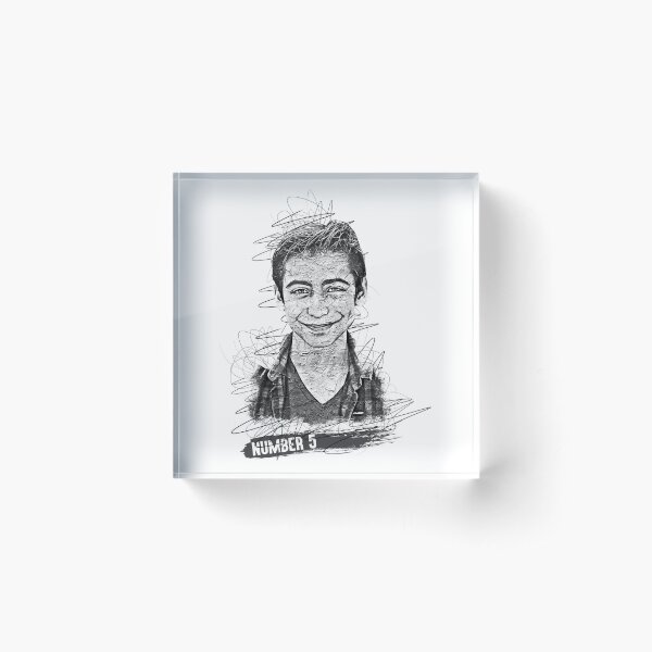 Aidan Gallagher Boceto abstracto artístico, Aidan Gallagher, Número 5 Bloque acrílico