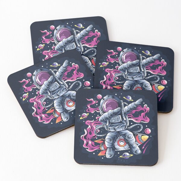 Item preview, Astronaut Dabbing Style Space Rocket with Stars Planets designed and sold by Peekonet.