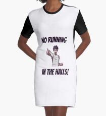 "No Running in the Halls" Ishimaru Kiyotaka Sprite Graphic T-Shirt Dress