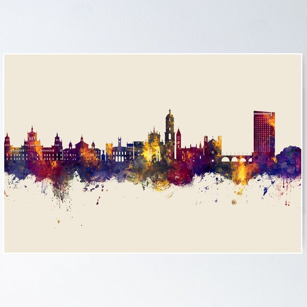 Item preview, Valladolid Spain Skyline designed and sold by ArtPrints.
