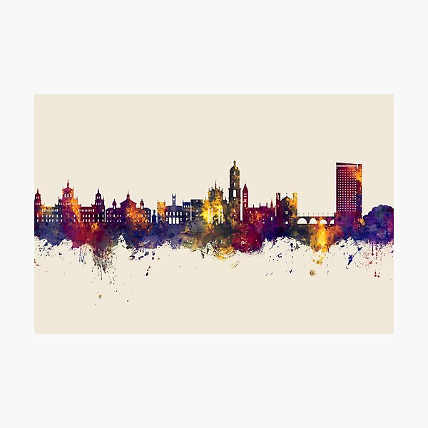 Item preview, Valladolid Spain Skyline designed and sold by ArtPrints.