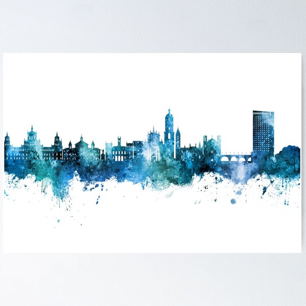 Item preview, Valladolid Spain Skyline designed and sold by ArtPrints.