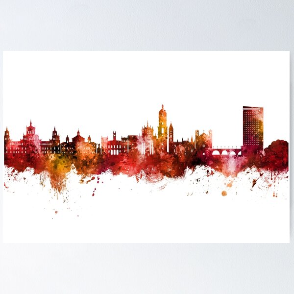 Item preview, Valladolid Spain Skyline designed and sold by ArtPrints.