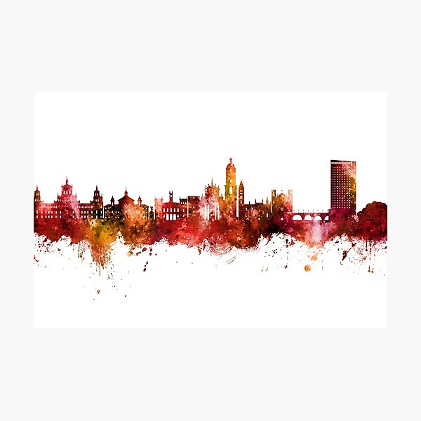 Item preview, Valladolid Spain Skyline designed and sold by ArtPrints.