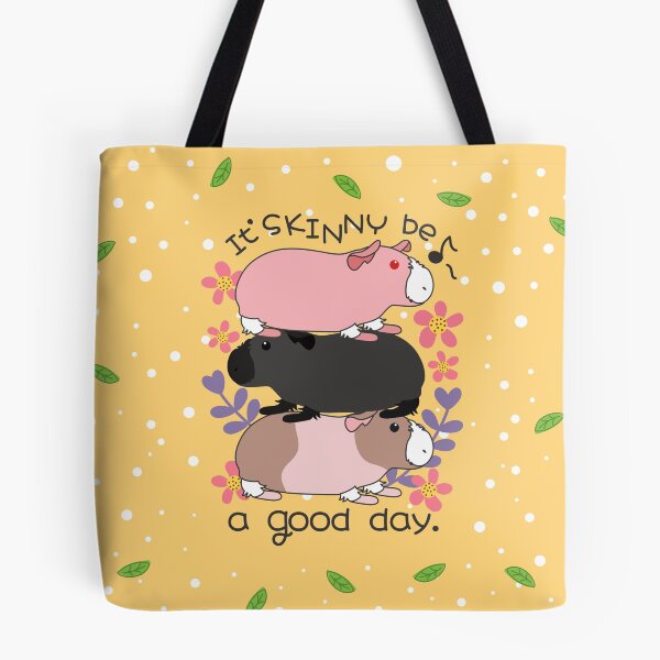Item preview, It'Skinny be a good day-Skinny Pig-Yellow Background designed and sold by Lulupainting.
