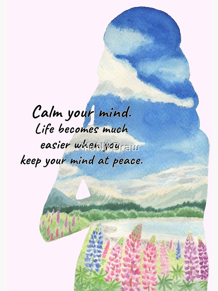 Thumbnail 3 of 3, Journal, Calm your mind designed and sold by YuNikDraw.