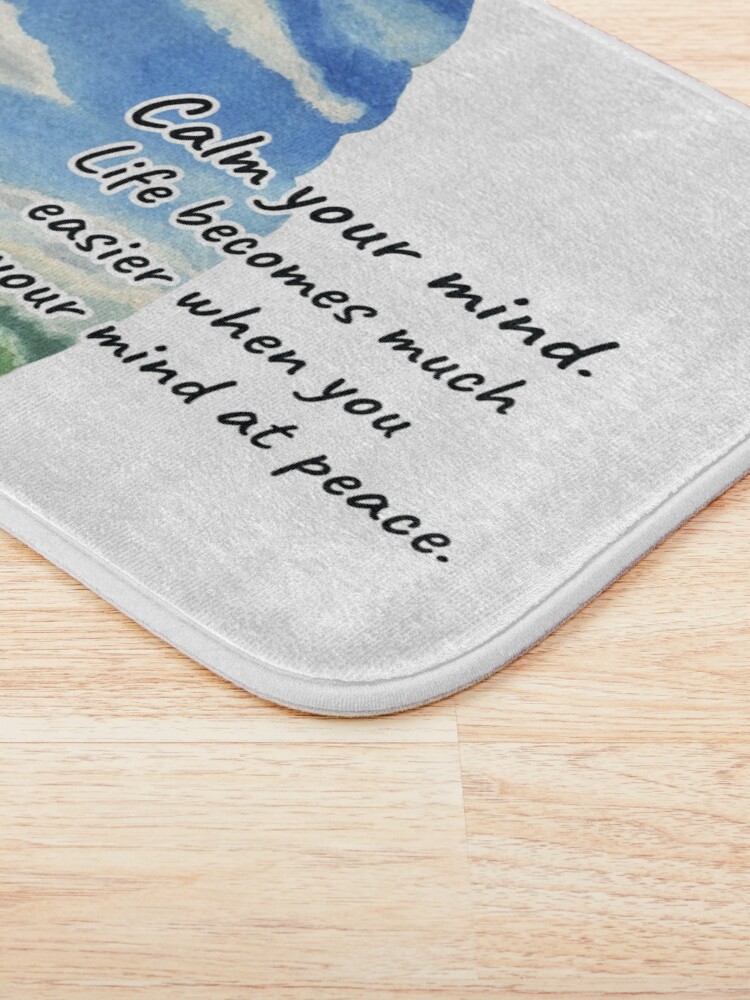 Thumbnail 3 of 6, Bath Mat, Calm your mind designed and sold by YuNikDraw.