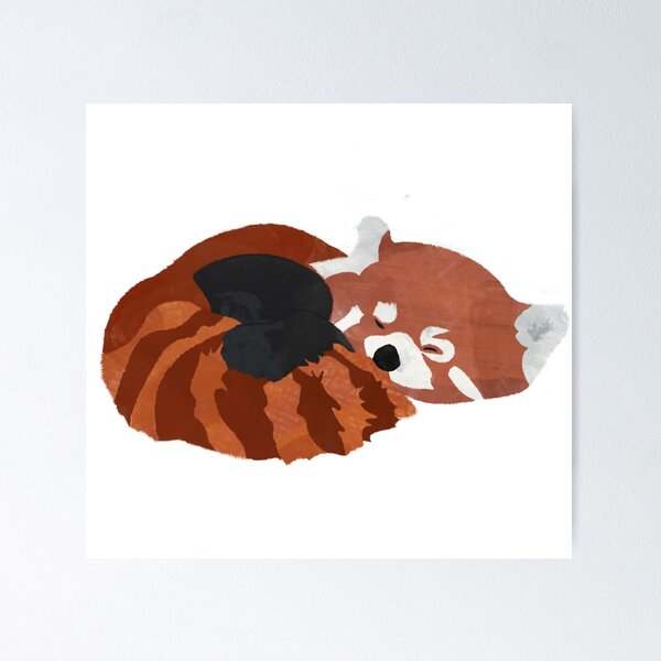 Artikelvorschau, Schlafender Aquarell Roter Panda entworfen und verkauft von calliew1217.