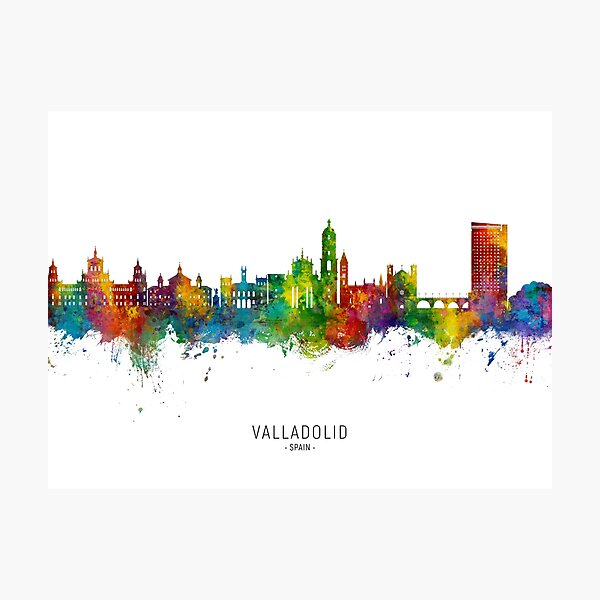 Item preview, Valladolid Spain Skyline designed and sold by ArtPrints.