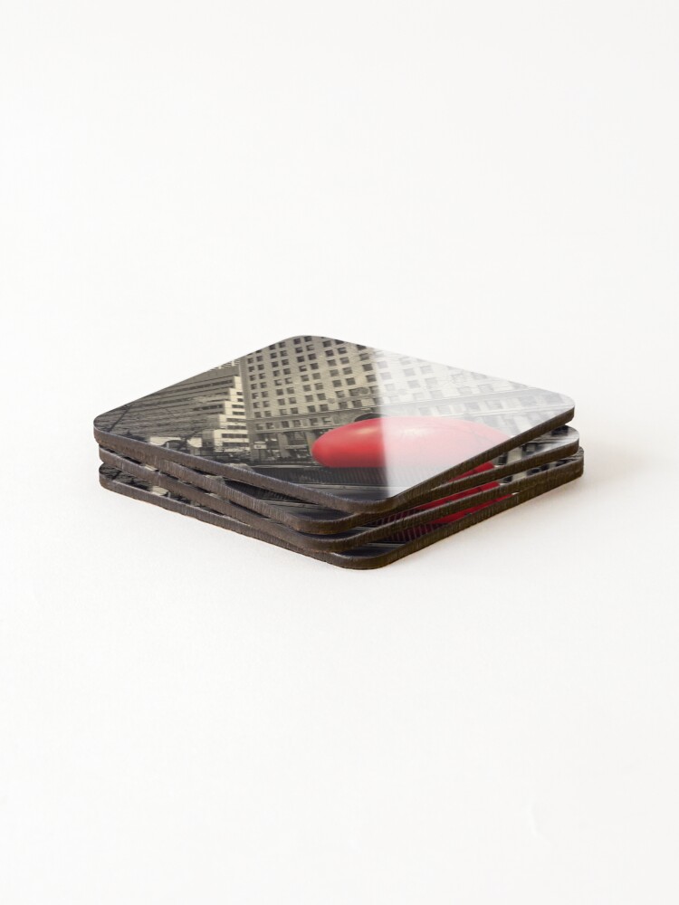 Thumbnail 4 of 5, Coasters (Set of 4), red ball designed and sold by squidcode.