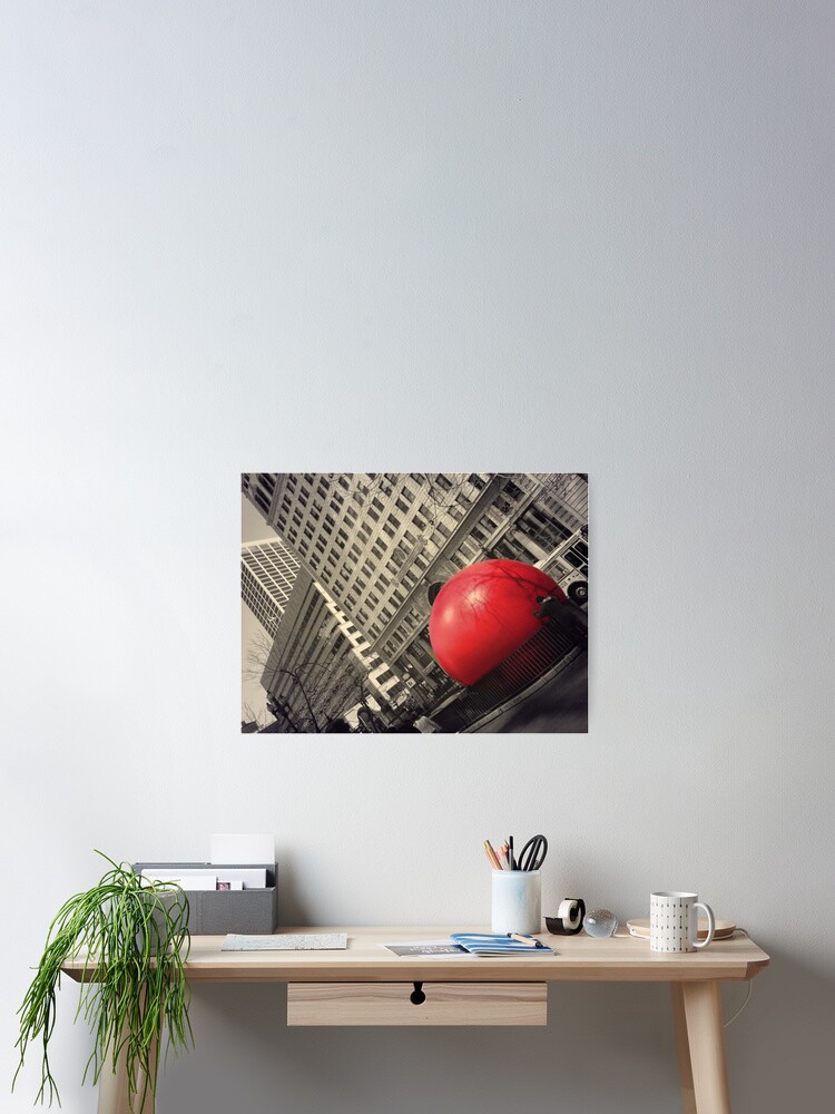 Thumbnail 2 of 3, Poster, red ball designed and sold by squidcode.