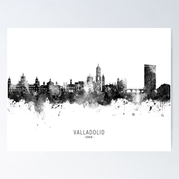 Item preview, Valladolid Spain Skyline designed and sold by ArtPrints.