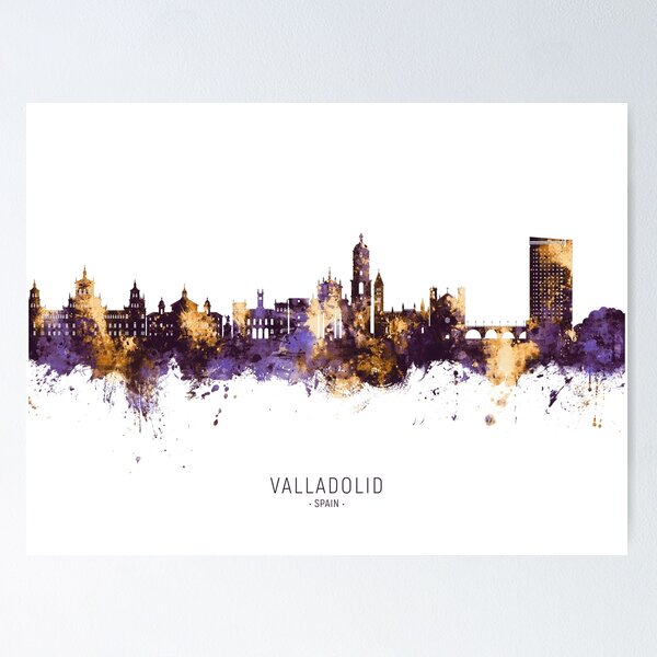 Item preview, Valladolid Spain Skyline designed and sold by ArtPrints.