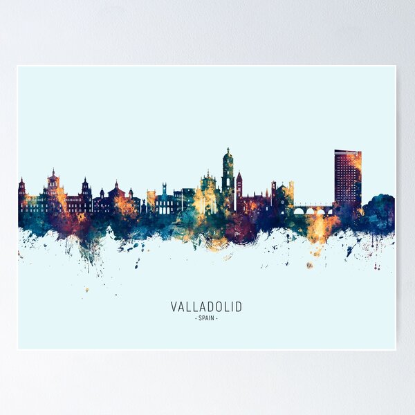 Item preview, Valladolid Spain Skyline designed and sold by ArtPrints.