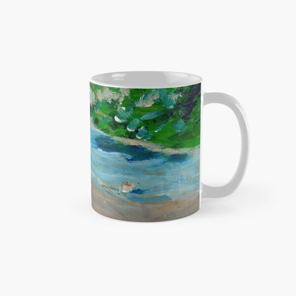 Item preview, "Woman Seated On an Inner Tube, Observing a River" designed and sold by Gelarie Johnson.