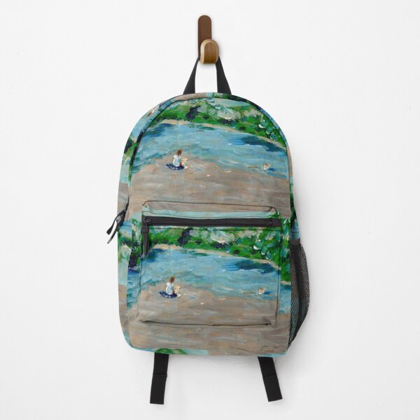 Item preview, "Woman Seated On an Inner Tube, Observing a River" designed and sold by Gelarie Johnson.