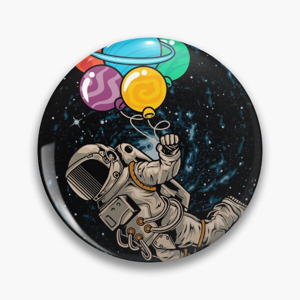 Item preview, Astronaut Floating in Space Using Planet Balloon designed and sold by Peekonet.