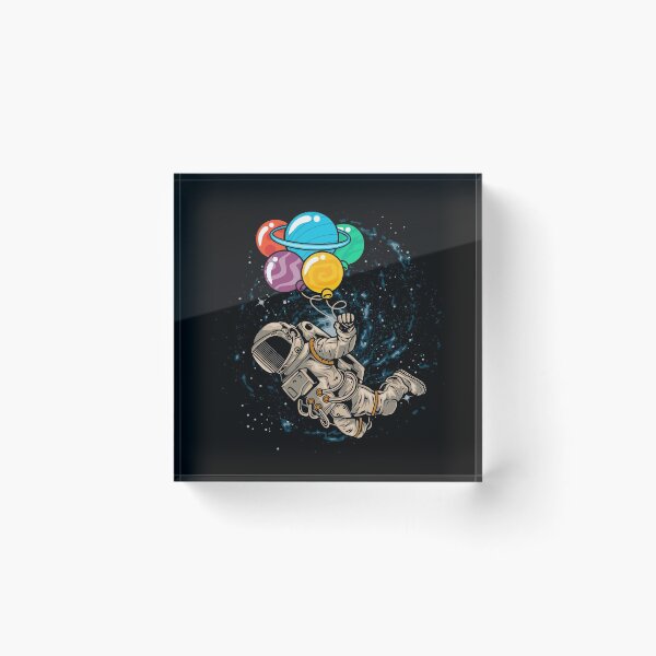 Item preview, Astronaut Floating in Space Using Planet Balloon designed and sold by Peekonet.