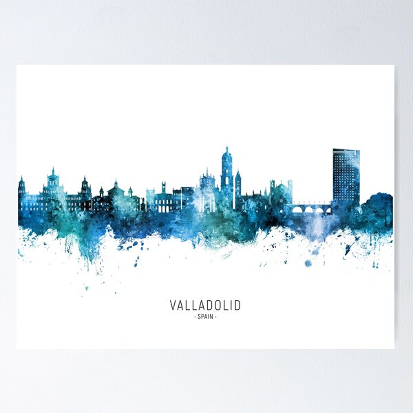 Item preview, Valladolid Spain Skyline designed and sold by ArtPrints.