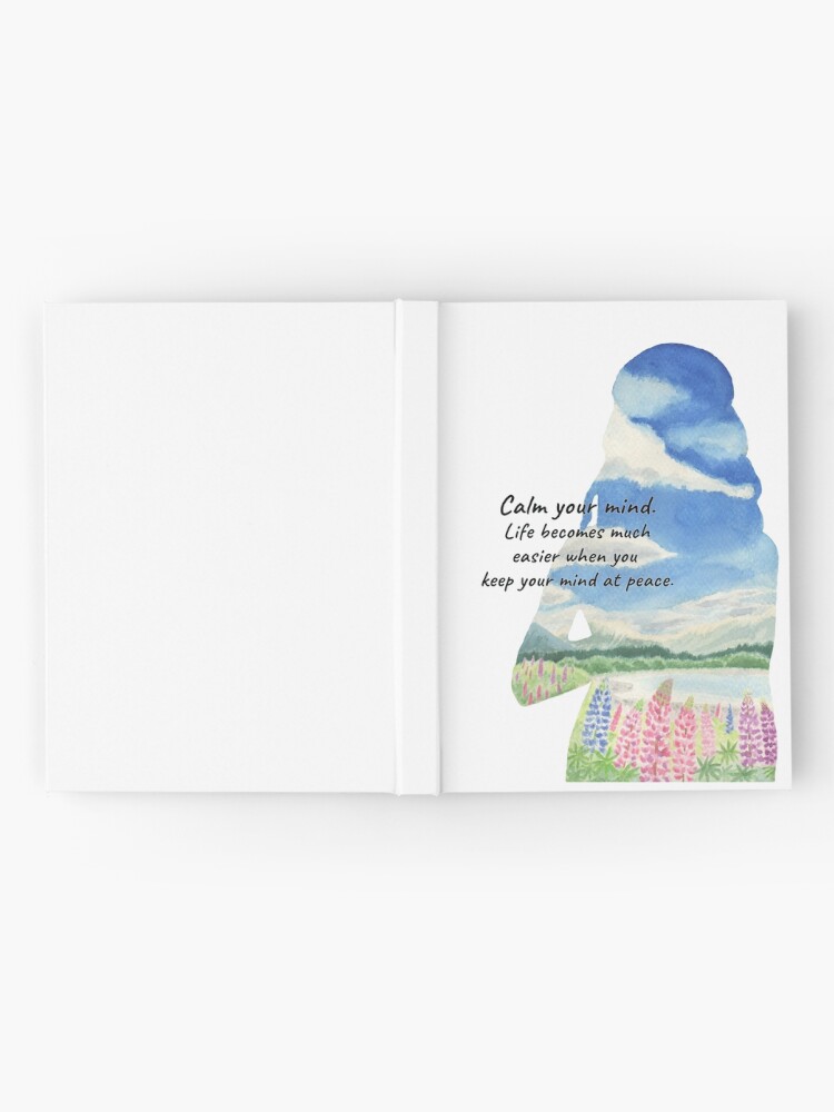 Thumbnail 2 of 3, Journal, Calm your mind designed and sold by YuNikDraw.