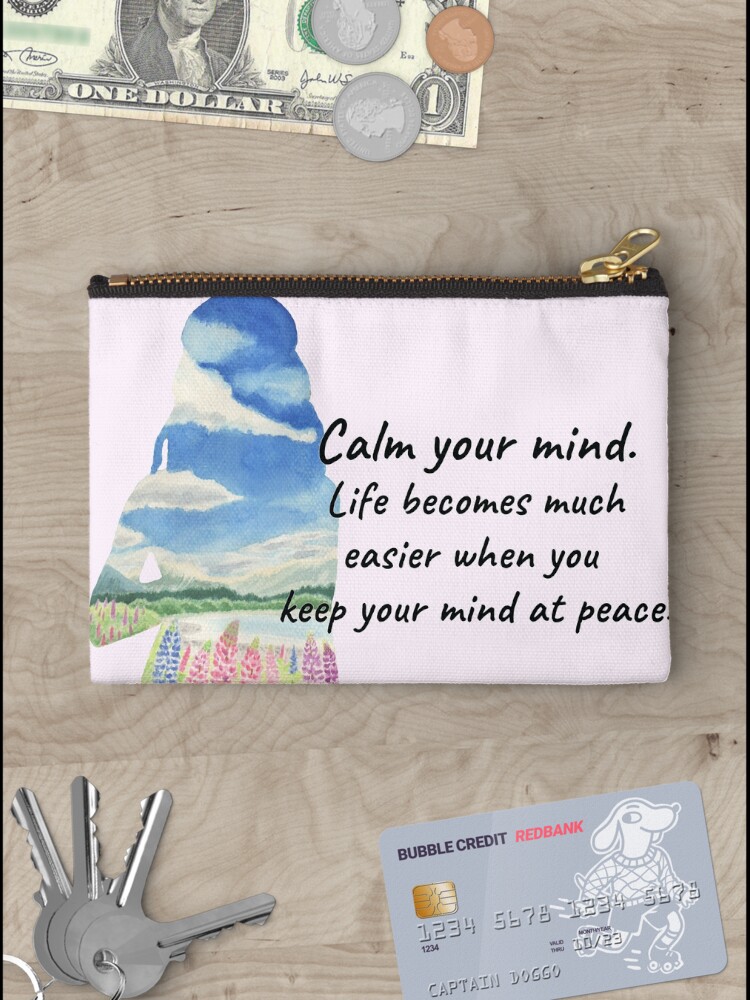 Thumbnail 3 of 4, Zipper Pouch, Calm your mind designed and sold by YuNikDraw.