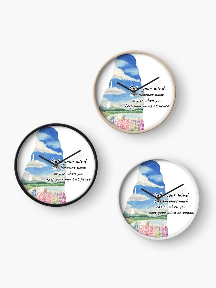 Thumbnail 3 of 4, Clock, Calm your mind designed and sold by YuNikDraw.