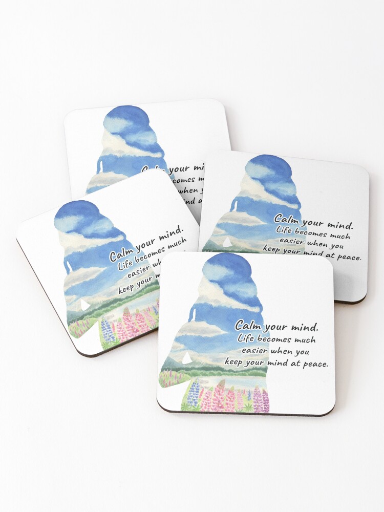 Thumbnail 1 of 5, Coasters (Set of 4), Calm your mind designed and sold by YuNikDraw.