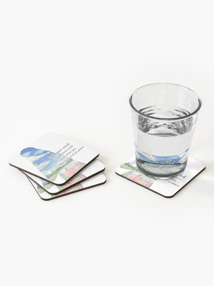 Thumbnail 2 of 5, Coasters (Set of 4), Calm your mind designed and sold by YuNikDraw.