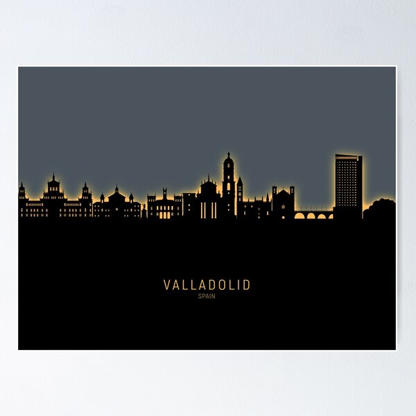 Item preview, Valladolid Spain Skyline designed and sold by ArtPrints.