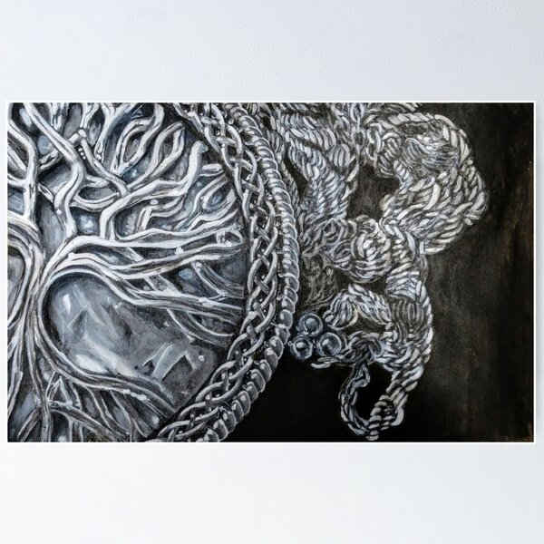 Item preview, Metallic Celtic Tree of Life Necklace Acrylic Painting designed and sold by sternauticals.