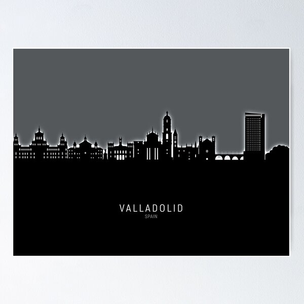 Item preview, Valladolid Spain Skyline designed and sold by ArtPrints.