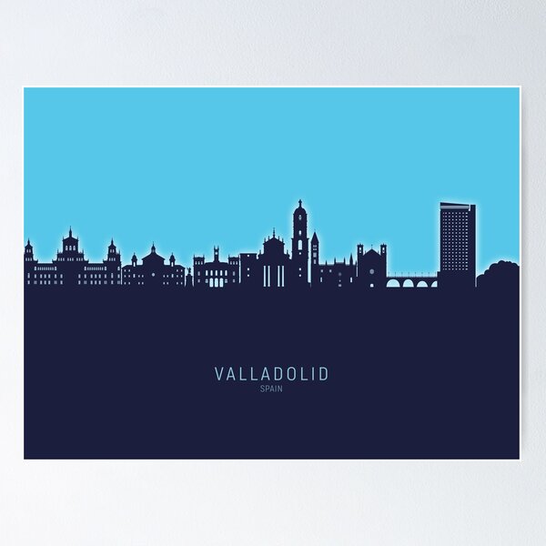 Item preview, Valladolid Spain Skyline designed and sold by ArtPrints.