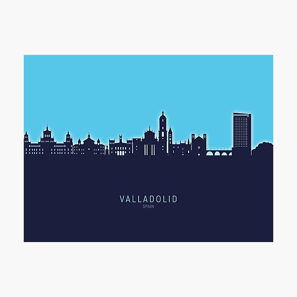 Item preview, Valladolid Spain Skyline designed and sold by ArtPrints.