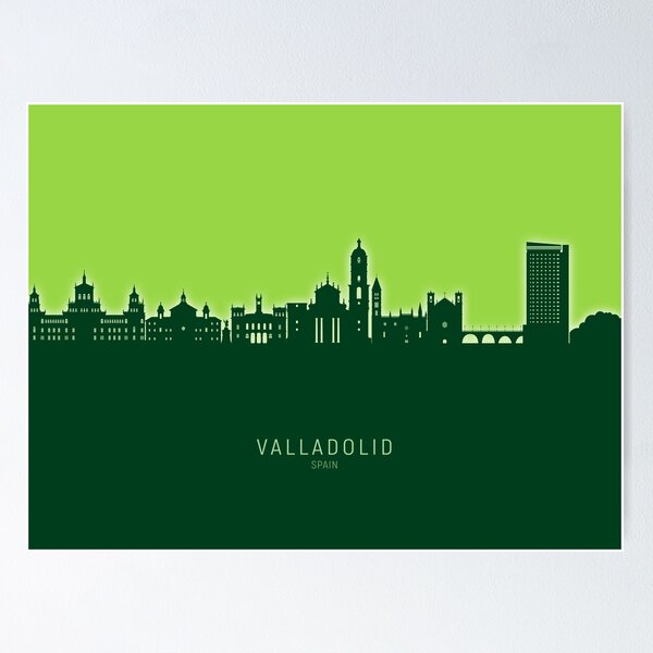 Item preview, Valladolid Spain Skyline designed and sold by ArtPrints.