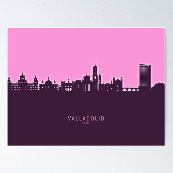 Item preview, Valladolid Spain Skyline designed and sold by ArtPrints.
