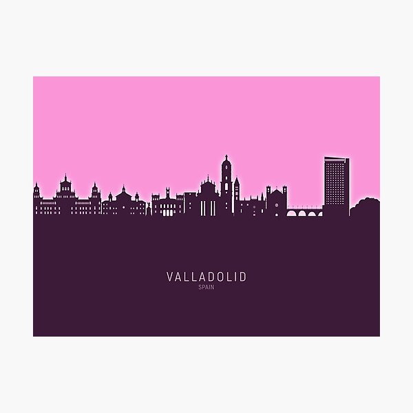 Item preview, Valladolid Spain Skyline designed and sold by ArtPrints.