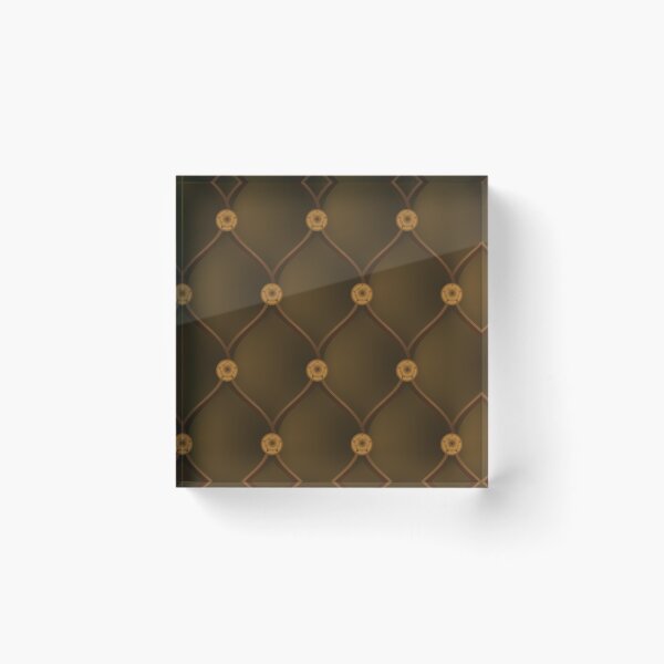 Item preview, Studded chocolate brown furniture leather designed and sold by CutieBlue.
