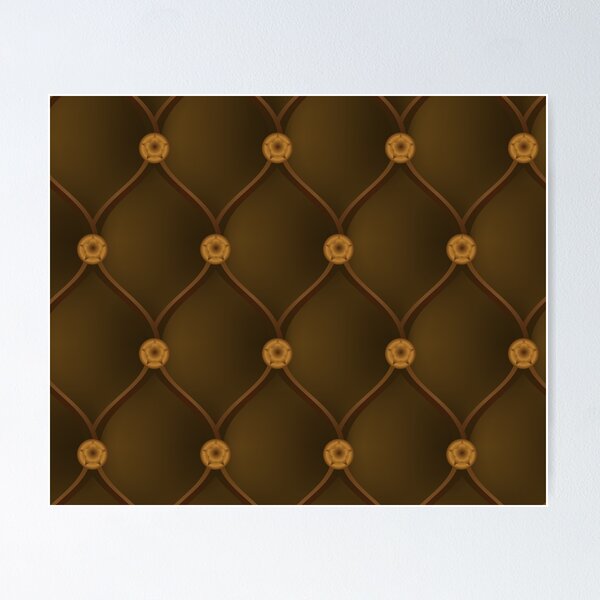 Item preview, Studded chocolate brown furniture leather designed and sold by CutieBlue.
