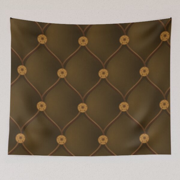 Item preview, Studded chocolate brown furniture leather designed and sold by CutieBlue.