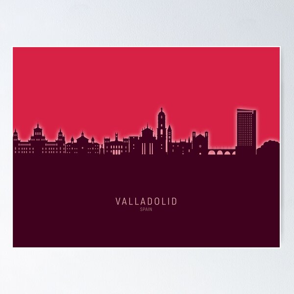 Item preview, Valladolid Spain Skyline designed and sold by ArtPrints.