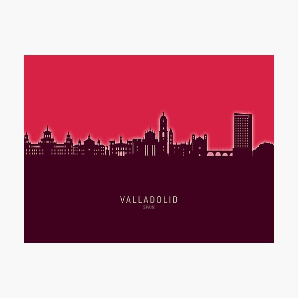Item preview, Valladolid Spain Skyline designed and sold by ArtPrints.