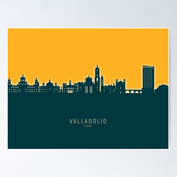 Item preview, Valladolid Spain Skyline designed and sold by ArtPrints.