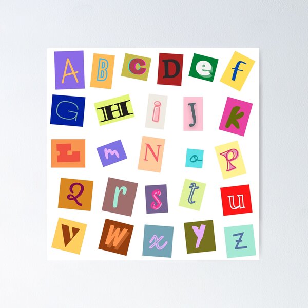 cut out magazine alphabet sticker pack journal newspaper | Sticker