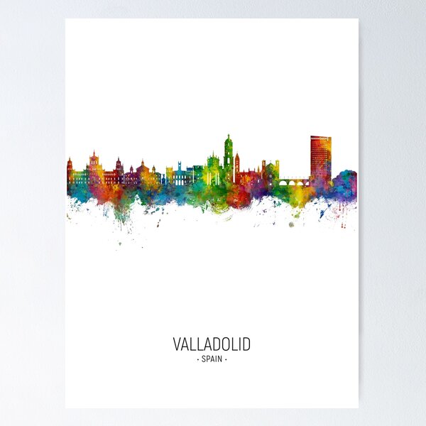 Item preview, Valladolid Spain Skyline designed and sold by ArtPrints.