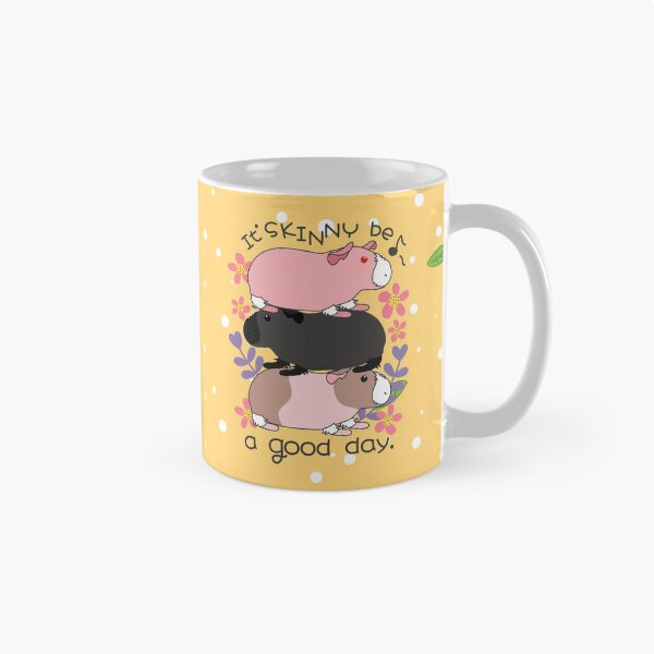 Item preview, It'Skinny be a good day-Skinny Pig-Yellow Background designed and sold by Lulupainting.