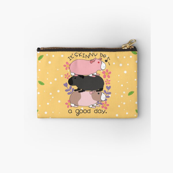 Item preview, It'Skinny be a good day-Skinny Pig-Yellow Background designed and sold by Lulupainting.